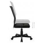 Kancelárska stolička čierna, sieťovinová látka